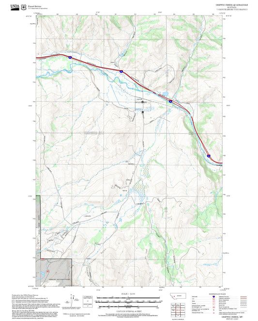 2025 Forest Service Topo Map of Griffin Creek Montana