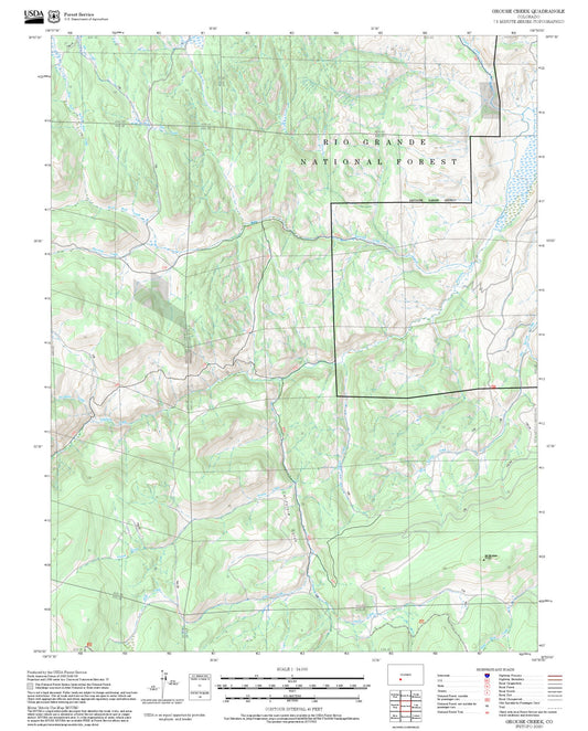 2025 Forest Service Topo Map of Grouse Creek Colorado