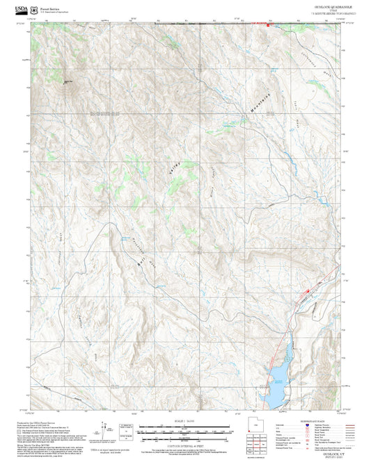 2025 Forest Service Topo Map of Gunlock Utah