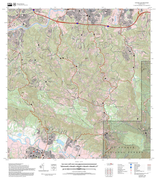 2025 Forest Service Topo Map of Gurabo Puerto Rico
