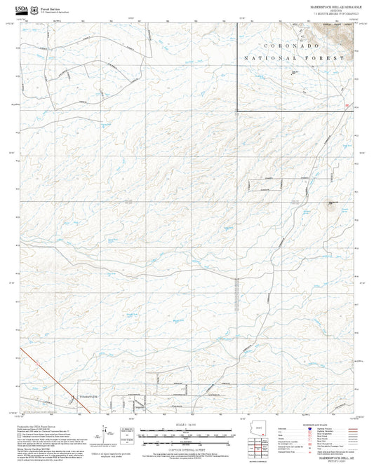 2025 Forest Service Topo Map of Haberstock Hill Arizona