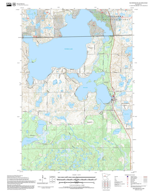 2025 Forest Service Topo Map of Hackensack Minnesota