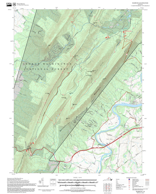 2025 Forest Service Topo Map of Hamburg Virginia