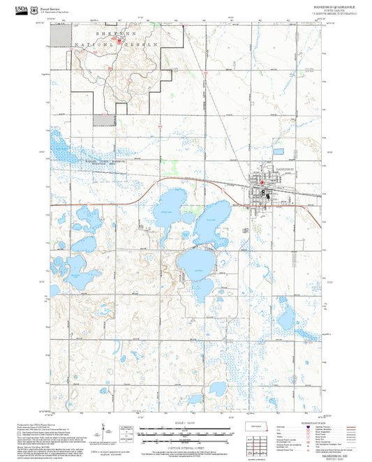 2025 Forest Service Topo Map of Hankinson North Dakota