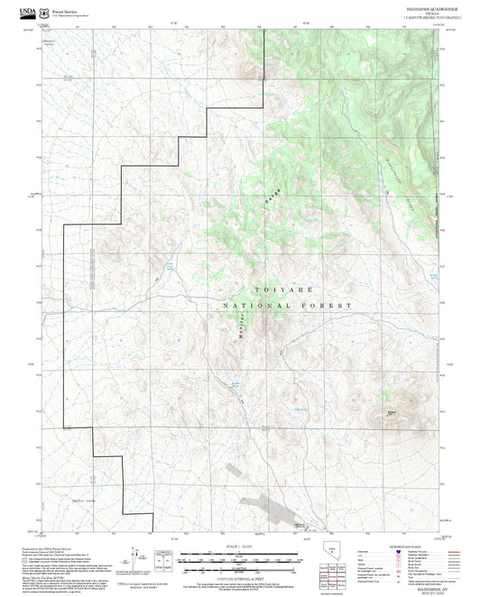 2025 Forest Service Topo Map of Hannapah Nevada