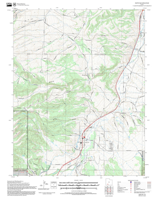 2025 Forest Service Topo Map of Hatch Utah