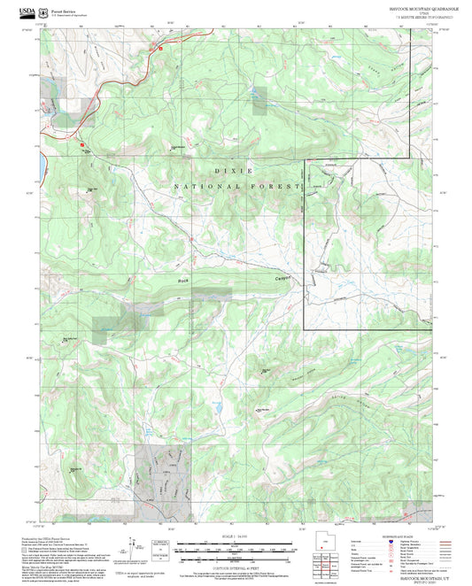 2025 Forest Service Topo Map of Haycock Mountain Utah