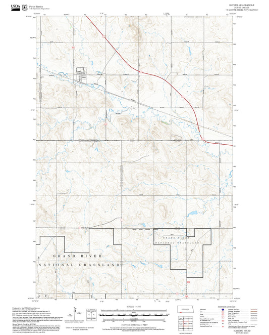 2025 Forest Service Topo Map of Haynes North Dakota