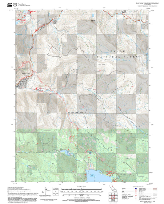 2025 Forest Service Topo Map of Haypress Valley California