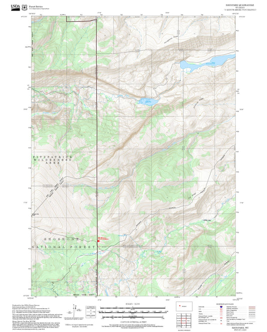 2025 Forest Service Topo Map of Hays Park Wyoming