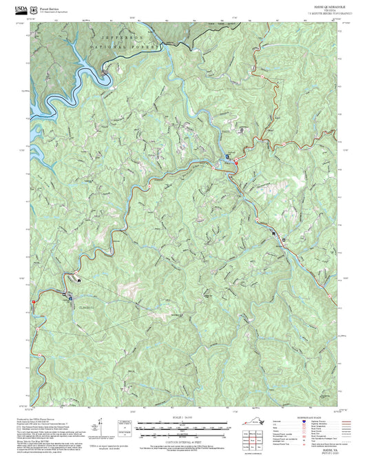 2025 Forest Service Topo Map of Haysi Virginia