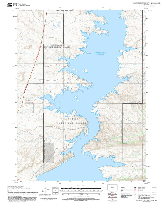 2025 Forest Service Topo Map of Haystack Buttes South Wyoming