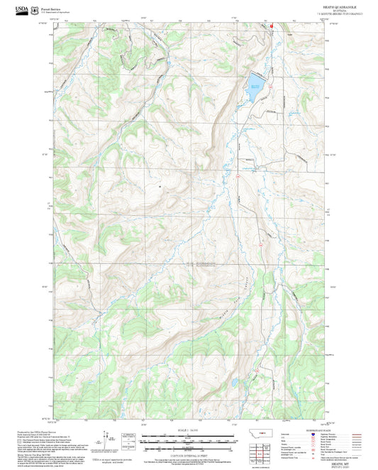 2025 Forest Service Topo Map of Heath Montana