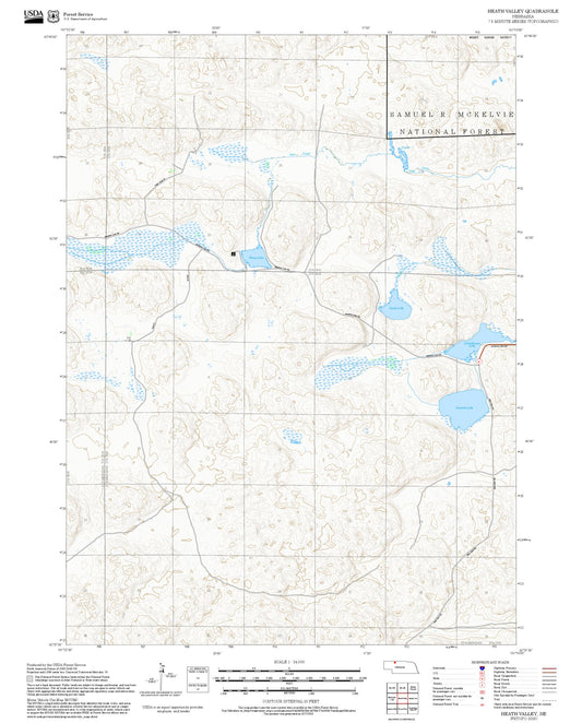 2025 Forest Service Topo Map of Heath Valley Nebraska