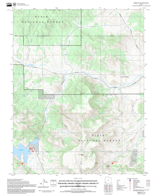 2025 Forest Service Topo Map of Hebron Utah