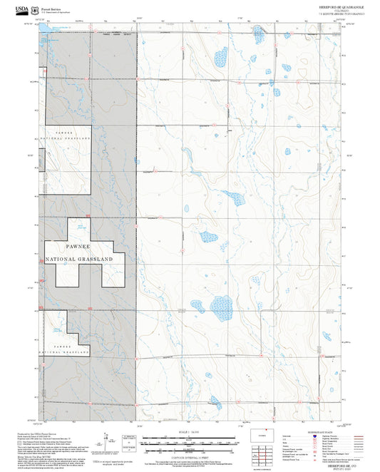2025 Forest Service Topo Map of Hereford SE Colorado