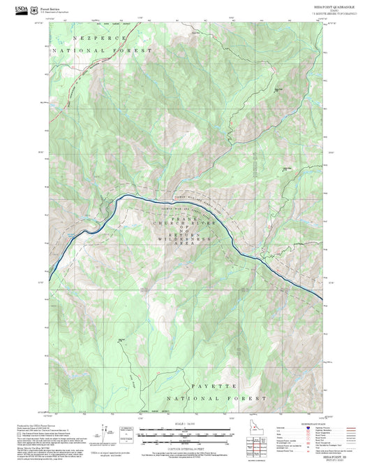 2025 Forest Service Topo Map of Hida Point Idaho