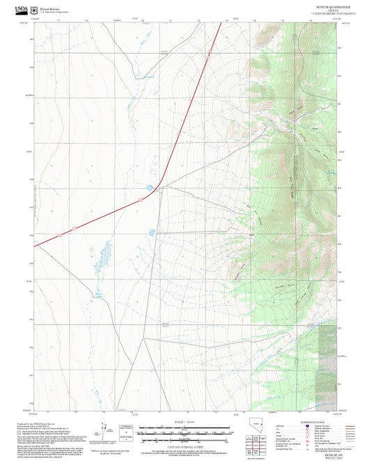 2025 Forest Service Topo Map of Hogum Nevada