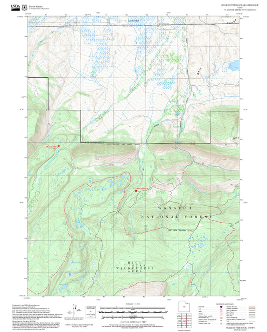 2025 Forest Service Topo Map of Hole In The Rock Utah