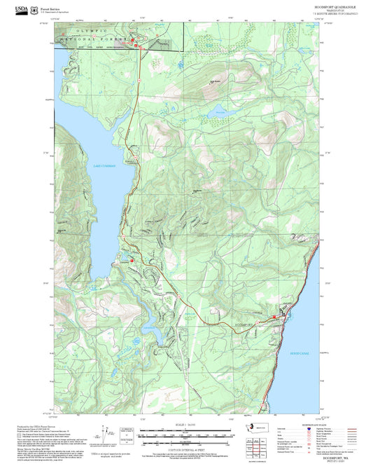 2025 Forest Service Topo Map of Hoodsport Washington