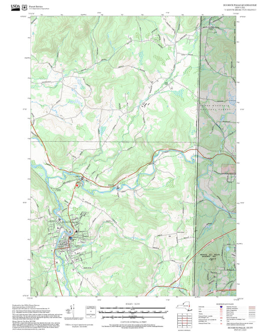 2025 Forest Service Topo Map of Hoosick Falls New York