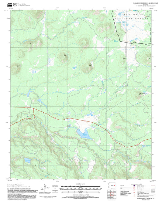 2025 Forest Service Topo Map of Horseshoe Cienega Arizona