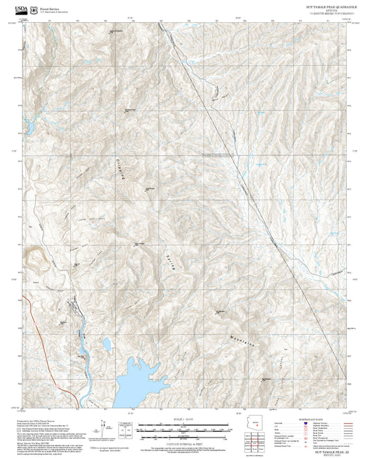 2025 Forest Service Topo Map of Hot Tamale Peak Arizona