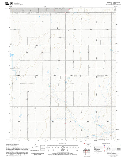 2025 Forest Service Topo Map of Hough NE Oklahoma