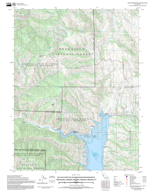 2025 Forest Service Topo Map of Hough Springs California