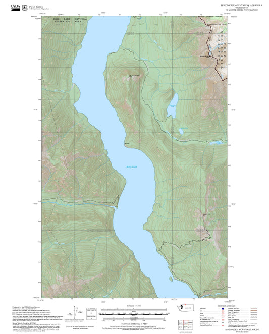 2025 Forest Service Topo Map of Hozomeen Mountain Washington