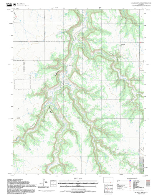 2025 Forest Service Topo Map of Humbar Spring Colorado