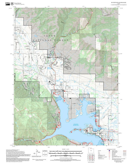 2025 Forest Service Topo Map of Huntsville Utah