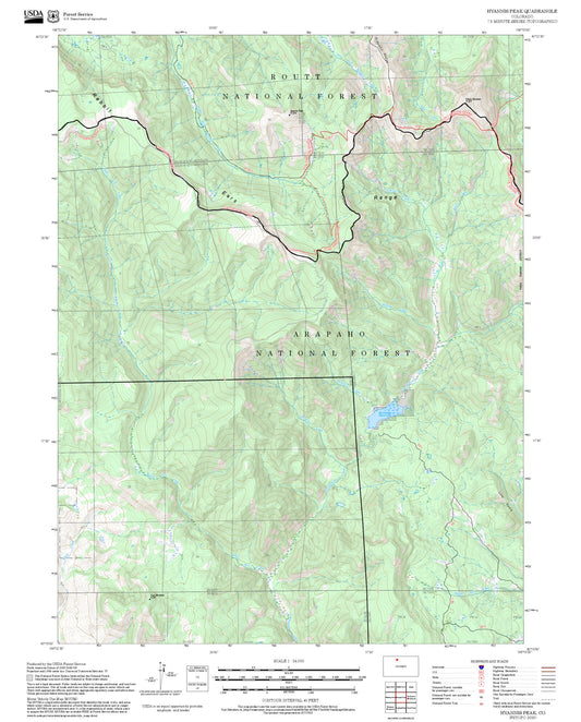 2025 Forest Service Topo Map of Hyannis Peak Colorado
