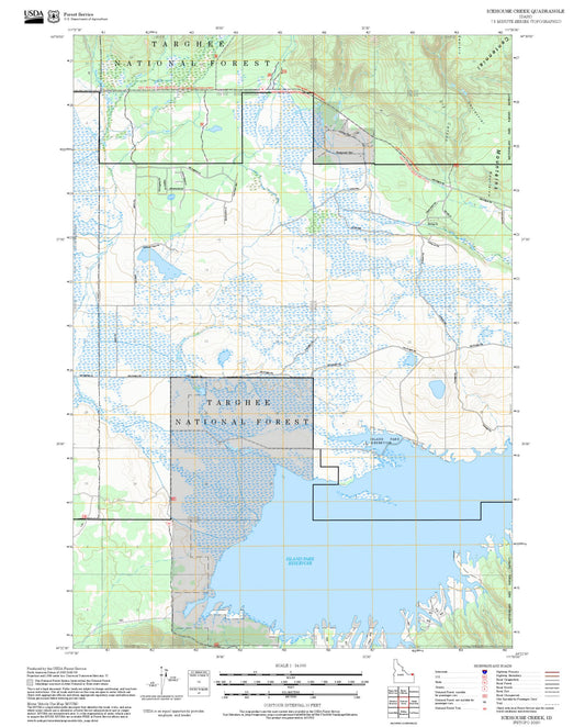 2025 Forest Service Topo Map of Icehouse Creek Idaho