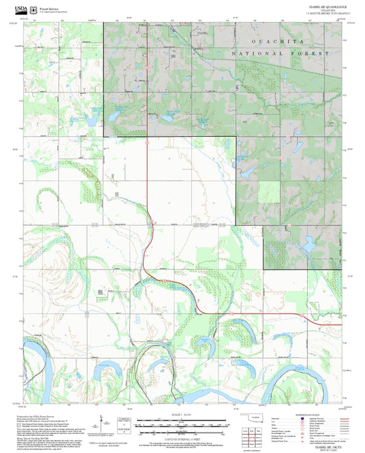 2025 Forest Service Topo Map of Idabel SE Oklahoma