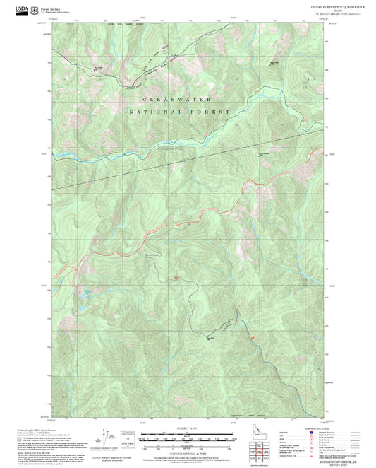 2025 Forest Service Topo Map of Indian Postoffice Idaho