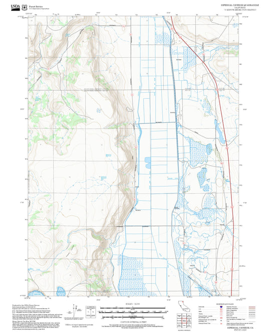 2025 Forest Service Topo Map of Infernal Caverns California