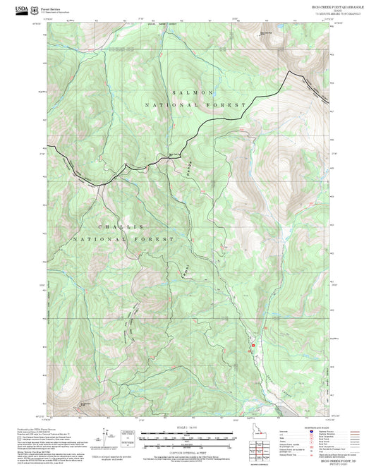 2025 Forest Service Topo Map of Iron Creek Point Idaho