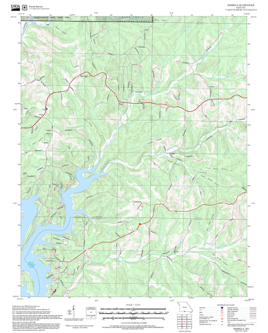 2025 Forest Service Topo Map of Isabella Missouri