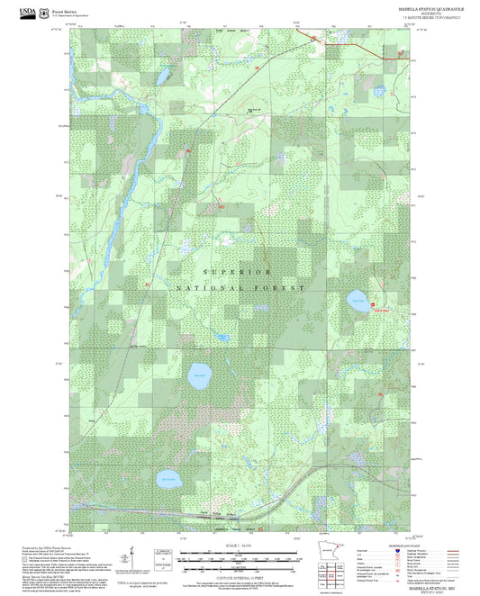 2025 Forest Service Topo Map of Isabella Station Minnesota