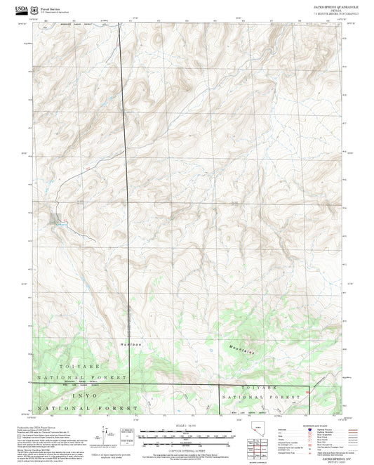2025 Forest Service Topo Map of Jacks Spring Nevada