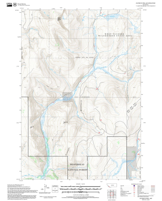 2025 Forest Service Topo Map of Jackson Hill Montana