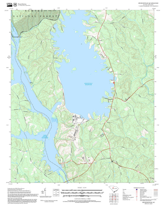 2025 Forest Service Topo Map of Jenkinsville South Carolina