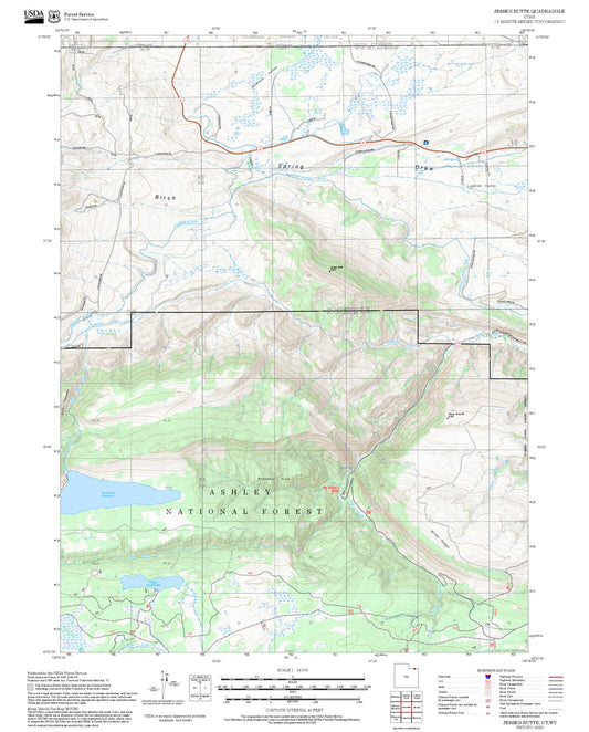 2025 Forest Service Topo Map of Jessen Butte Utah
