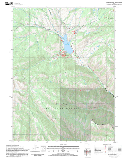 2025 Forest Service Topo Map of Jimmies Point Utah