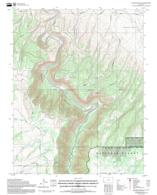 2025 Forest Service Topo Map of Joe Davis Hill Colorado