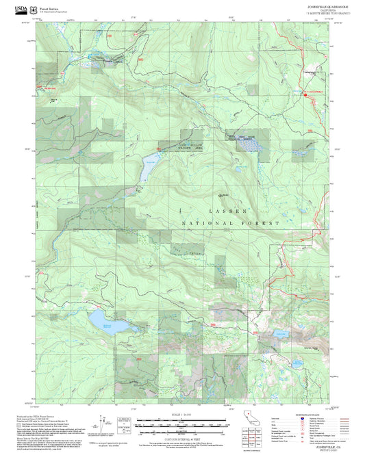 2025 Forest Service Topo Map of Jonesville California