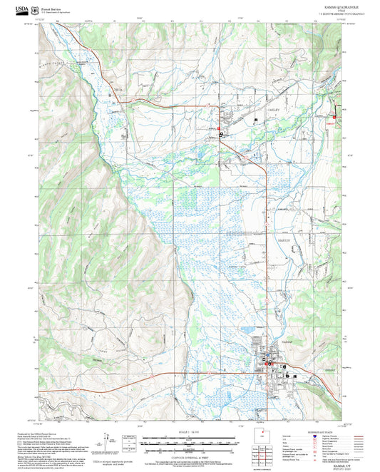 2025 Forest Service Topo Map of Kamas Utah