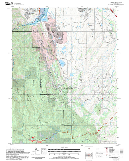 2025 Forest Service Topo Map of Kassler Colorado