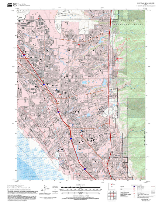 2025 Forest Service Topo Map of Kaysville Utah